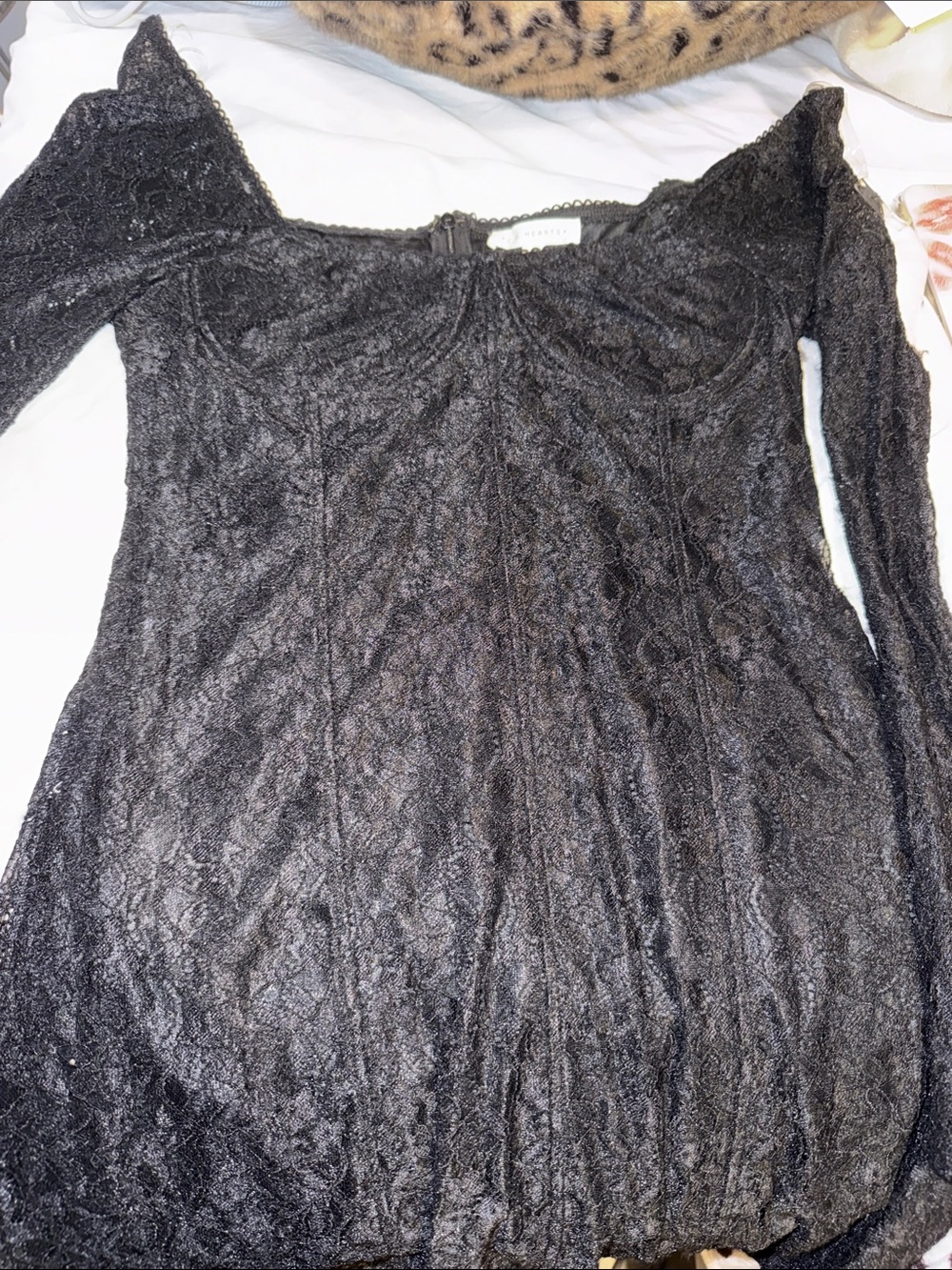 NWT LA Hearts Black Lace Long-Sleeve Off-Shoulder Dress
